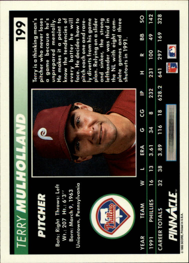 A5747- 1992 Pinnacle Baseball #S 1-250 + Rookies -du Pick- 15 + Gratis US Schiff - Bild 397 von 499
