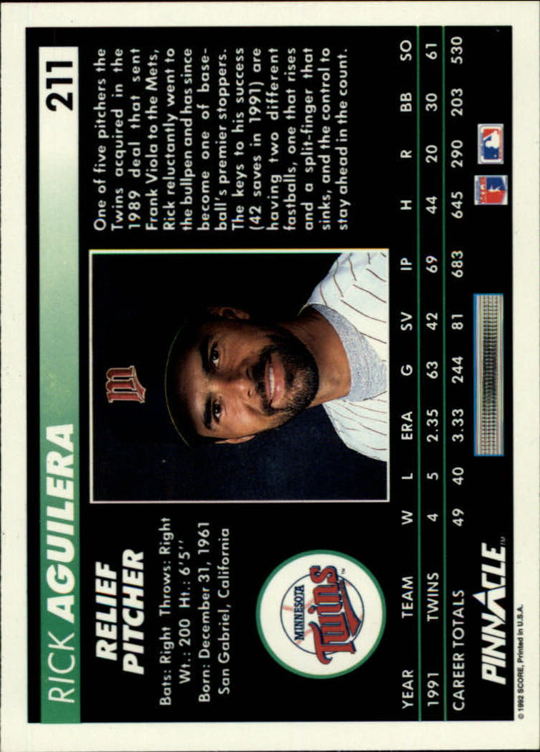 A5747- 1992 Pinnacle Baseball #S 1-250 + Rookies -du Pick- 15 + Gratis US Schiff - Bild 421 von 499