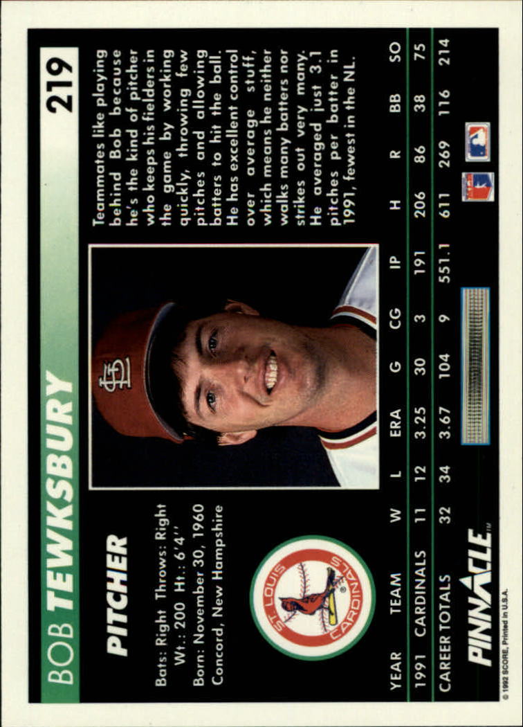 A5747- 1992 Pinnacle Baseball #S 1-250 + Rookies -du Pick- 15 + Gratis US Schiff - Bild 437 von 499
