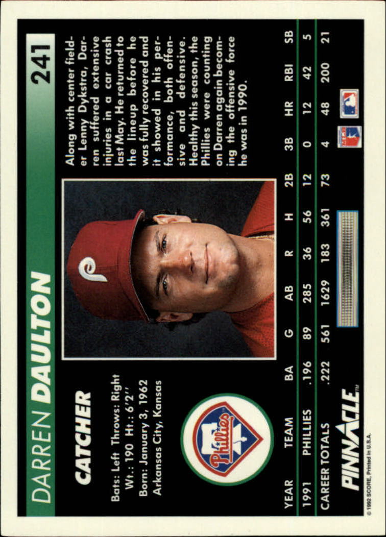 A5747- 1992 Pinnacle Baseball #S 1-250 + Rookies -du Pick- 15 + Gratis US Schiff - Bild 481 von 499