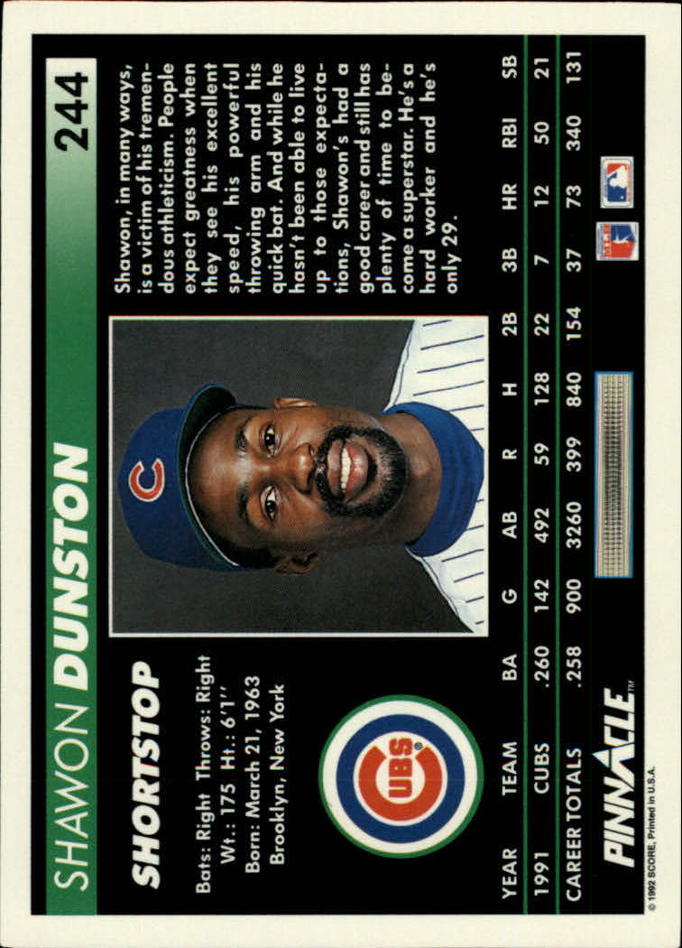 A5747- 1992 Pinnacle Baseball #S 1-250 + Rookies -du Pick- 15 + Gratis US Schiff - Bild 487 von 499