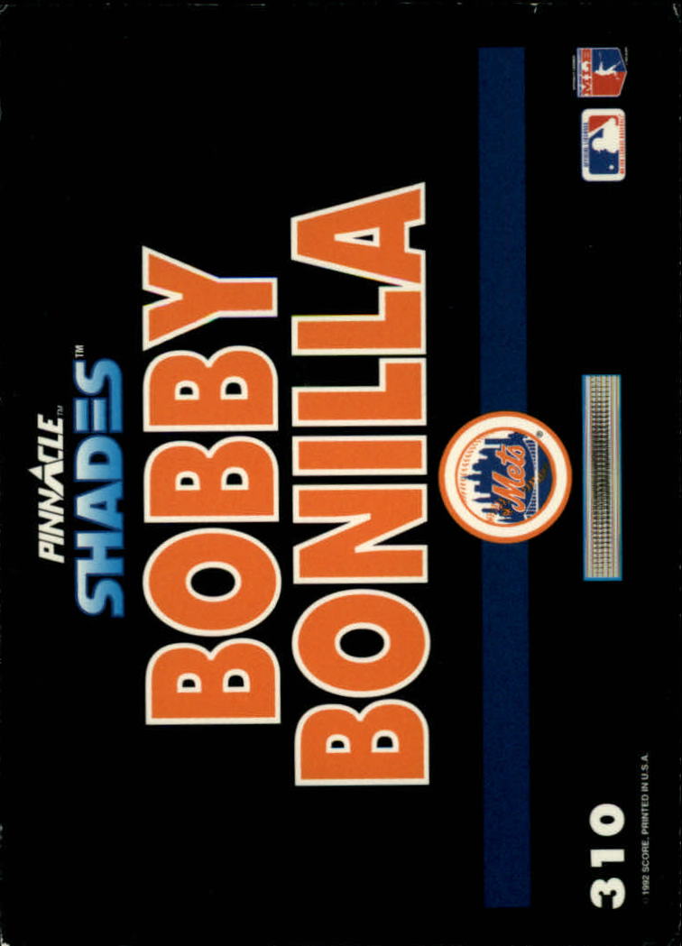 1992 Pinnacle #310 Bobby Bonilla SH back image