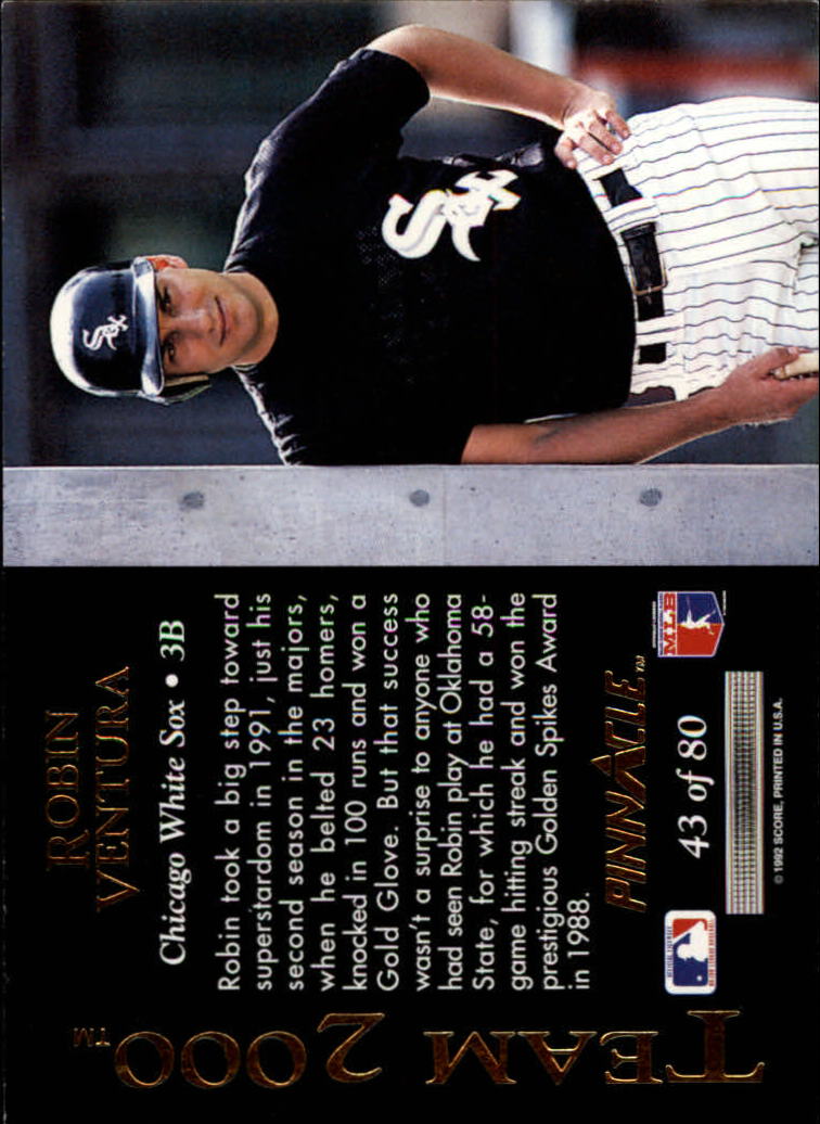 1992 Pinnacle (Score) Baseball "Team 2000" Insert Cards - Picture 85 of 159