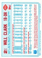 1992 Topps Dairy Queen Team USA #2 Will Clark back image