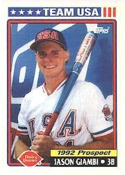 1992 Topps Dairy Queen Team USA #31 Jason Giambi
