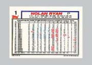 1992 Topps Micro #1 Nolan Ryan back image