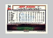1992 Topps Micro #34 Jeff Juden back image