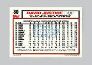 1992 Topps Micro #80 David Justice back image