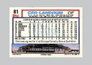 1992 Topps Micro #81 Ced Landrum back image