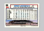 1992 Topps Micro #98 Mike Harkey back image