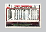 1992 Topps Micro #115 Terry Pendleton back image