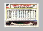 1992 Topps Micro #193 Omar Olivares back image