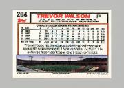 1992 Topps Micro #204 Trevor Wilson back image
