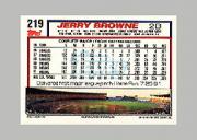 1992 Topps Micro #219 Jerry Browne back image