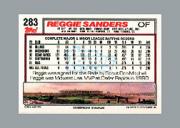 1992 Topps Micro #283 Reggie Sanders back image