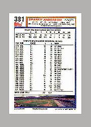 1992 Topps Micro #381 Sparky Anderson MG back image
