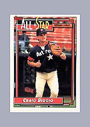 1992 Topps Micro #393 Craig Biggio AS