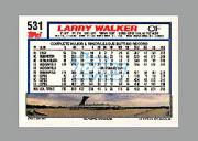 1992 Topps Micro #531 Larry Walker back image