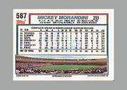 1992 Topps Micro #587 Mickey Morandini back image
