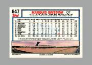1992 Topps Micro #647 Marquis Grissom back image
