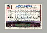 1992 Topps Micro #682 Andy Benes back image