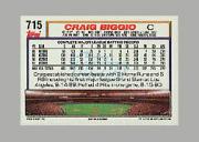 1992 Topps Micro #715 Craig Biggio back image