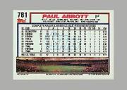 1992 Topps Micro #781 Paul Abbott back image
