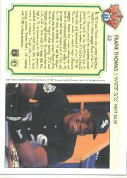 1992 Upper Deck Team MVP Holograms #52 Frank Thomas back image