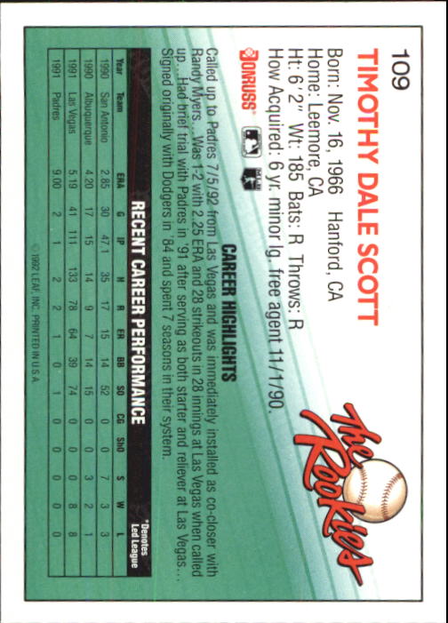 A3296- 1992 Donruss Rookies Baseball Card #s 1-132 -You Pick- 15+ FREE US SHIP - Picture 153 of 183
