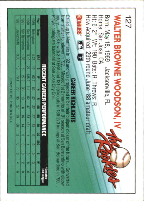 A3296- 1992 Donruss Rookies Baseball Card #s 1-132 -You Pick- 15+ FREE US SHIP - Picture 175 of 183