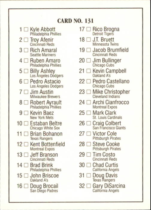 A3296- 1992 Donruss Rookies Baseball Card #s 1-132 -You Pick- 15+ FREE US SHIP - Picture 181 of 183