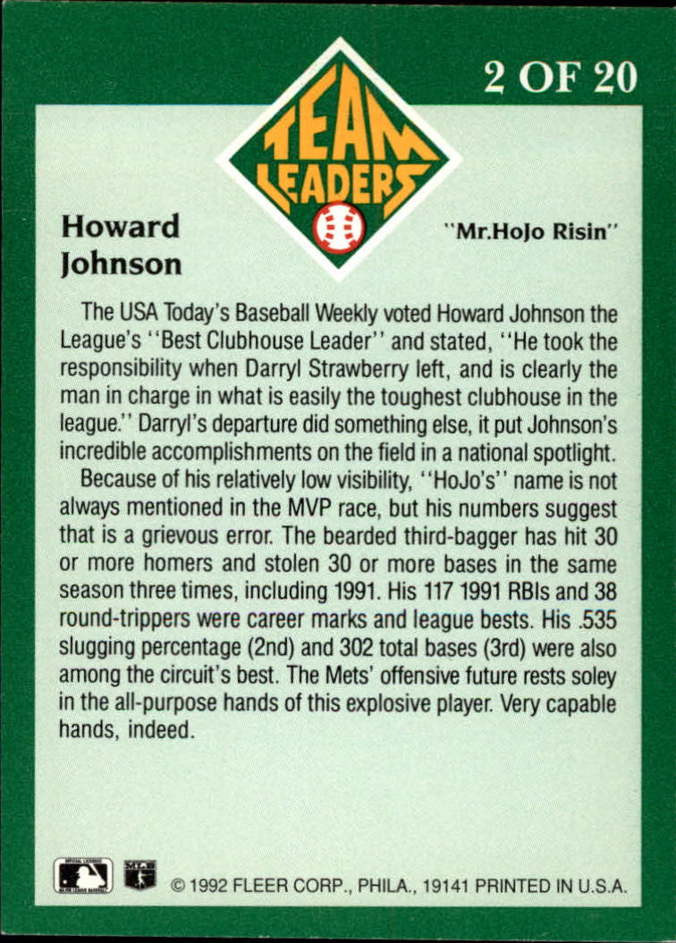A2094- 1992 Fleer Baseball Assorted Insert Cards -You Pick- 15+ FREE US SHIP - Picture 22 of 32