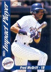 1992 Score Impact Players #56 Fred McGriff