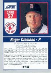 1992 Score Impact Players #57 Roger Clemens back image