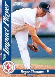 1992 Score Impact Players #57 Roger Clemens