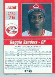 1992 Score Impact Players #76 Reggie Sanders back image