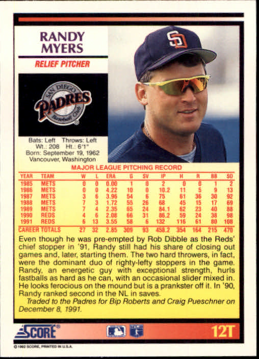 Sports Card Back