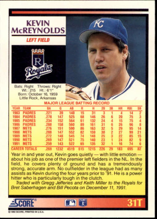 Sports Card Back