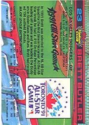 1992 Stadium Club Dome #23 Brett Butler back image