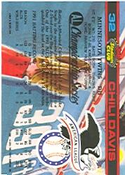 1992 Stadium Club Dome #32 Chili Davis back image