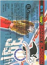 1992 Stadium Club Dome #61 Danny Gladden back image