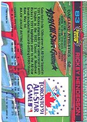 1992 Stadium Club Dome #83 Rickey Henderson back image