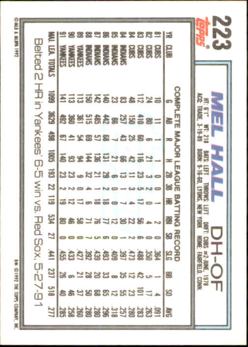 Sports Card Back