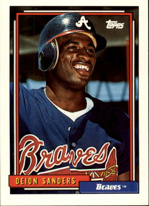 1993 Duracell Batteries Deion Sanders Braves Baseball Card Lot of 2 