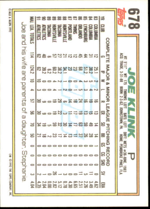 Sports Card Back