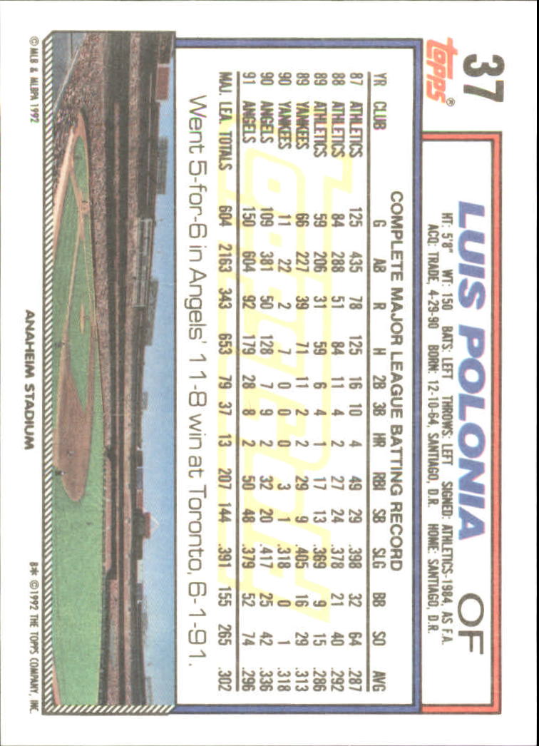 B0600- 1992 Topps Gold Baseball Card #s 1-250 -You Pick- 15+ FREE US SHIP - Picture 63 of 473