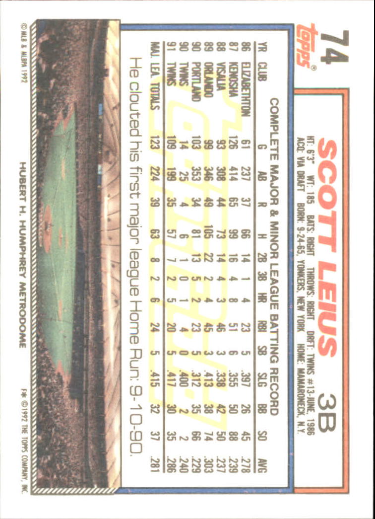 B0600- 1992 Topps Gold Baseball Card #s 1-250 -You Pick- 15+ FREE US SHIP - Picture 133 of 473