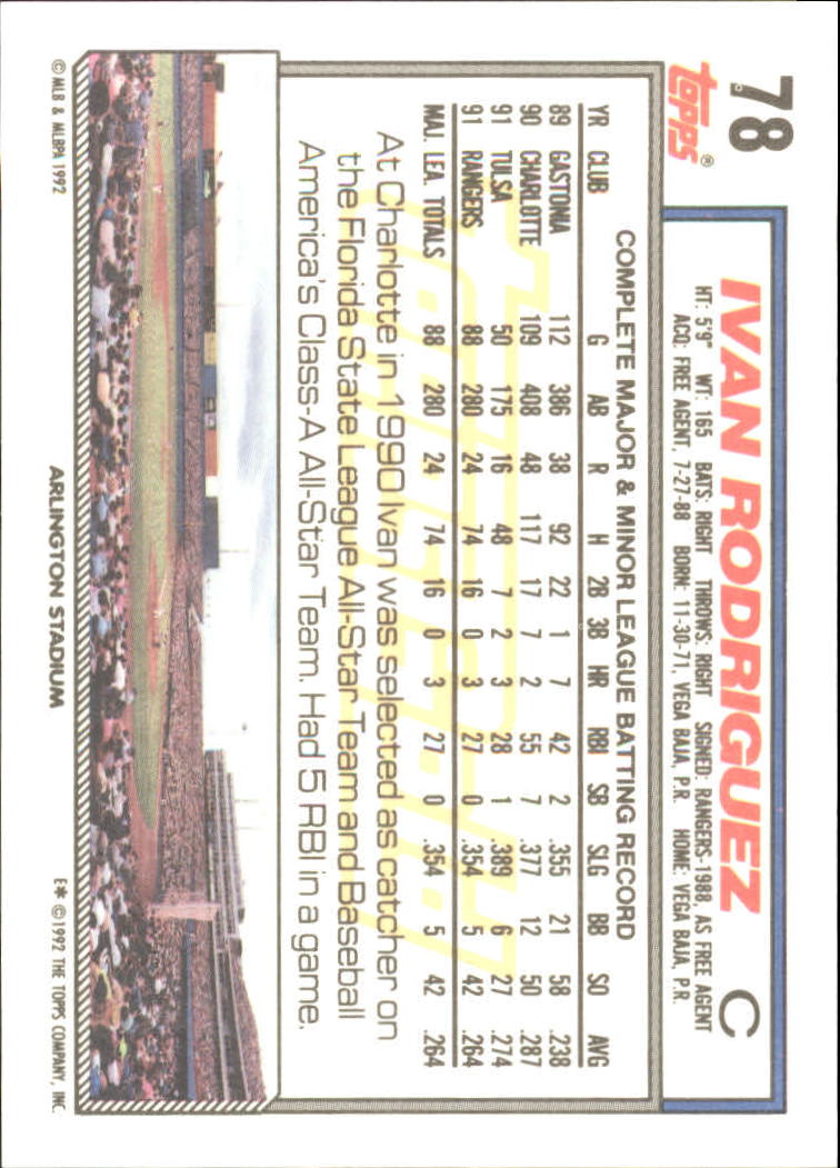 B0600- 1992 Topps Gold Baseball Card #s 1-250 -You Pick- 15+ FREE US SHIP - Picture 141 of 473