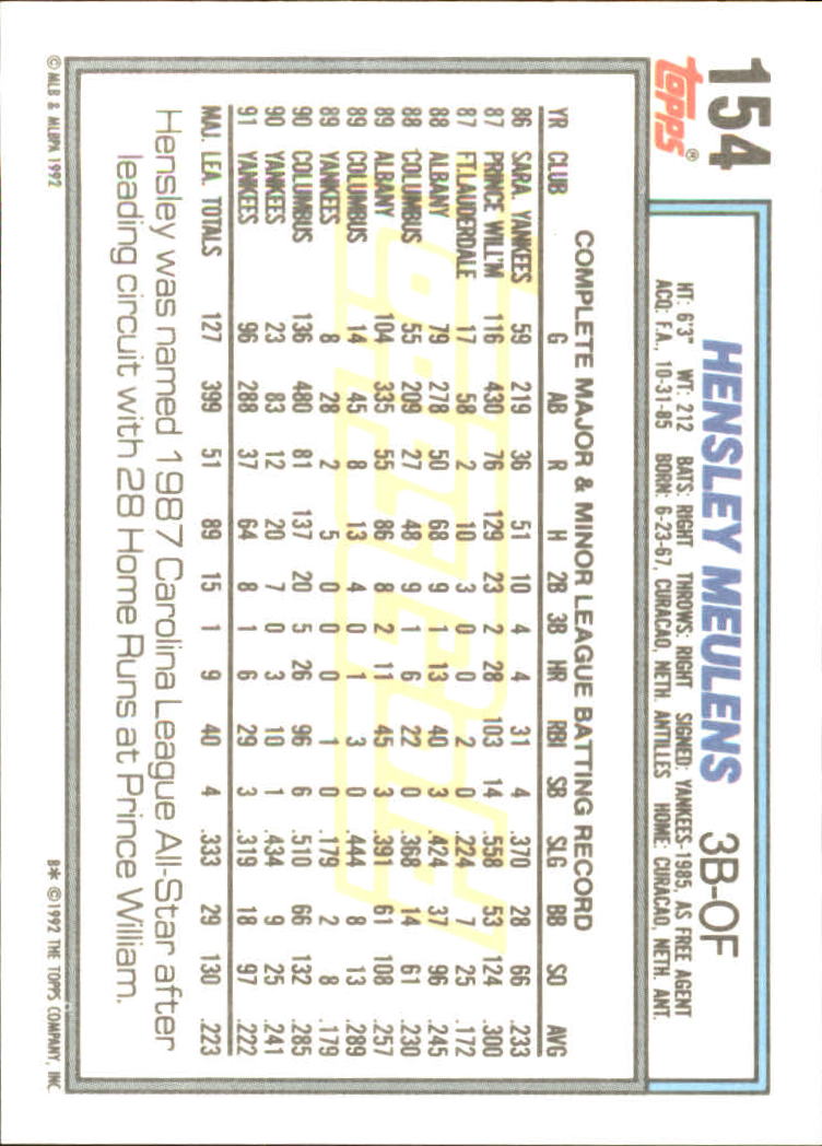 B0600- 1992 Topps Gold Baseball Card #s 1-250 -You Pick- 15+ FREE US SHIP - Picture 287 of 473