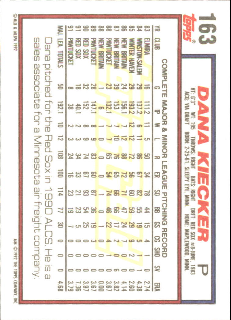B0600- 1992 Topps Gold Baseball Card #s 1-250 -You Pick- 15+ FREE US SHIP - Picture 305 of 473